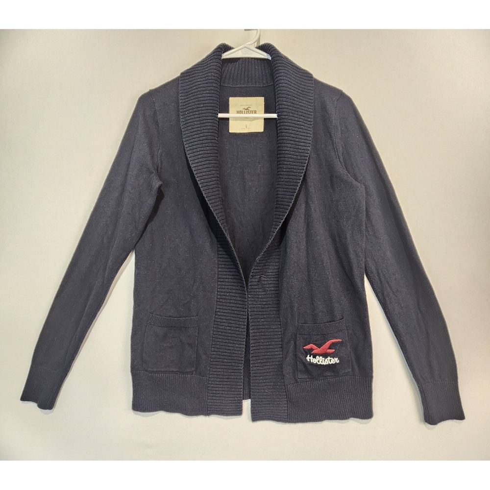 Hollister Women's Comfort Everyday Cozy Cardigan Navy Blue Size L